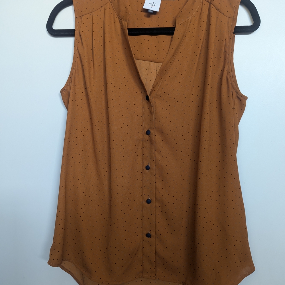 CAbi Women's Tan Button-Down Blouse